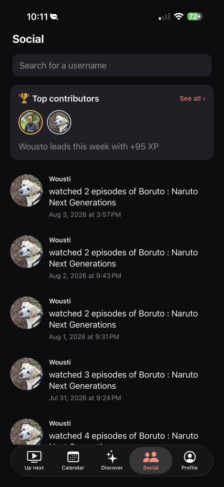 Screenshot of the social feed and comments in Suivu
